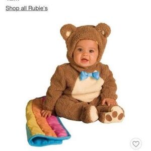 Rubie's Cozy Brown Bear Costume with Blue Bow